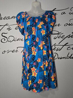 Tropical Island Planet Babydoll Beach Dress Cover-up, OS